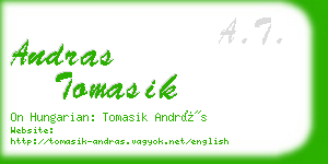 andras tomasik business card